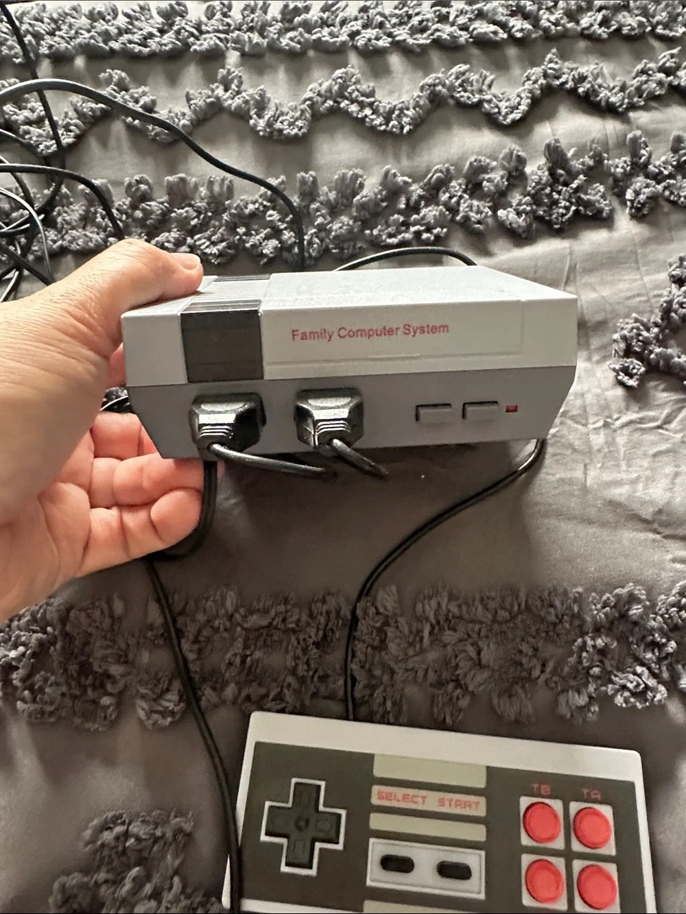 Classic Mini Game Console with 620 Built-In Games - Gray/Red